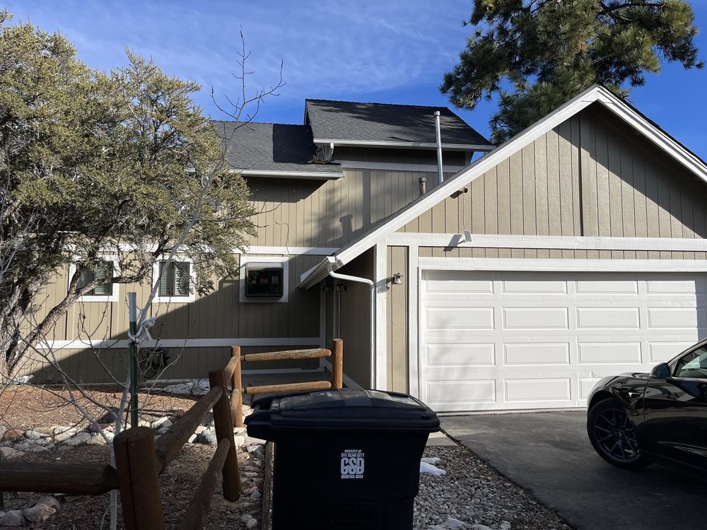 Freshly painted cabin exterior in Big Bear Lake