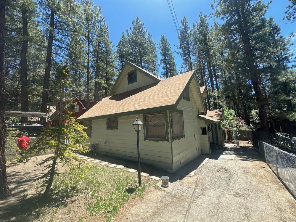 Freshly painted cabin exterior in Big Bear Lake