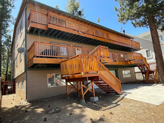 Freshly painted cabin exterior in Big Bear Lake